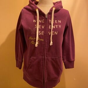 American Eagle 🦅 Purple Hoodie Jacket 3/4 sleeve